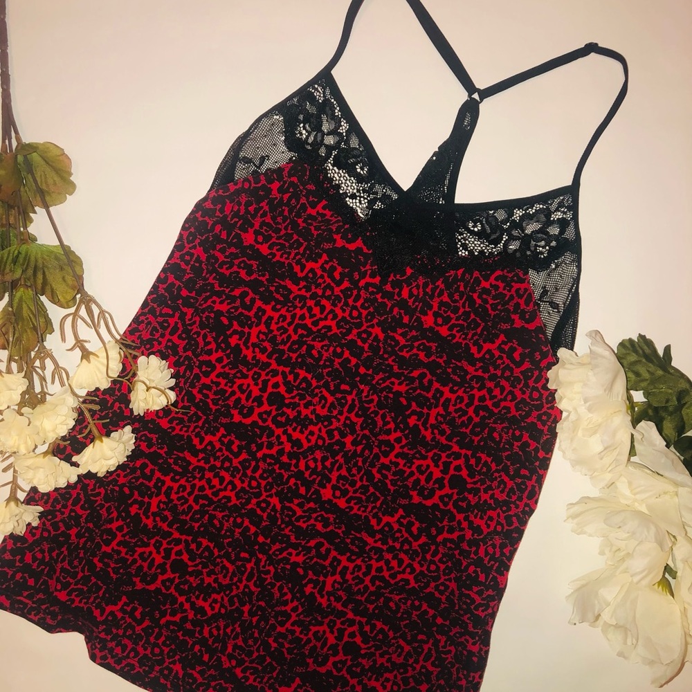 Lace Leopard Print Top